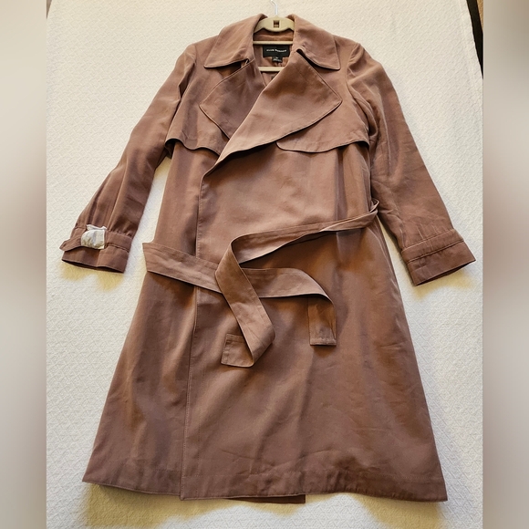 CLUB MONACO Elima Brown Trench Coat | Jacket with Belt. Size Small. NWT. - Picture 8 of 14